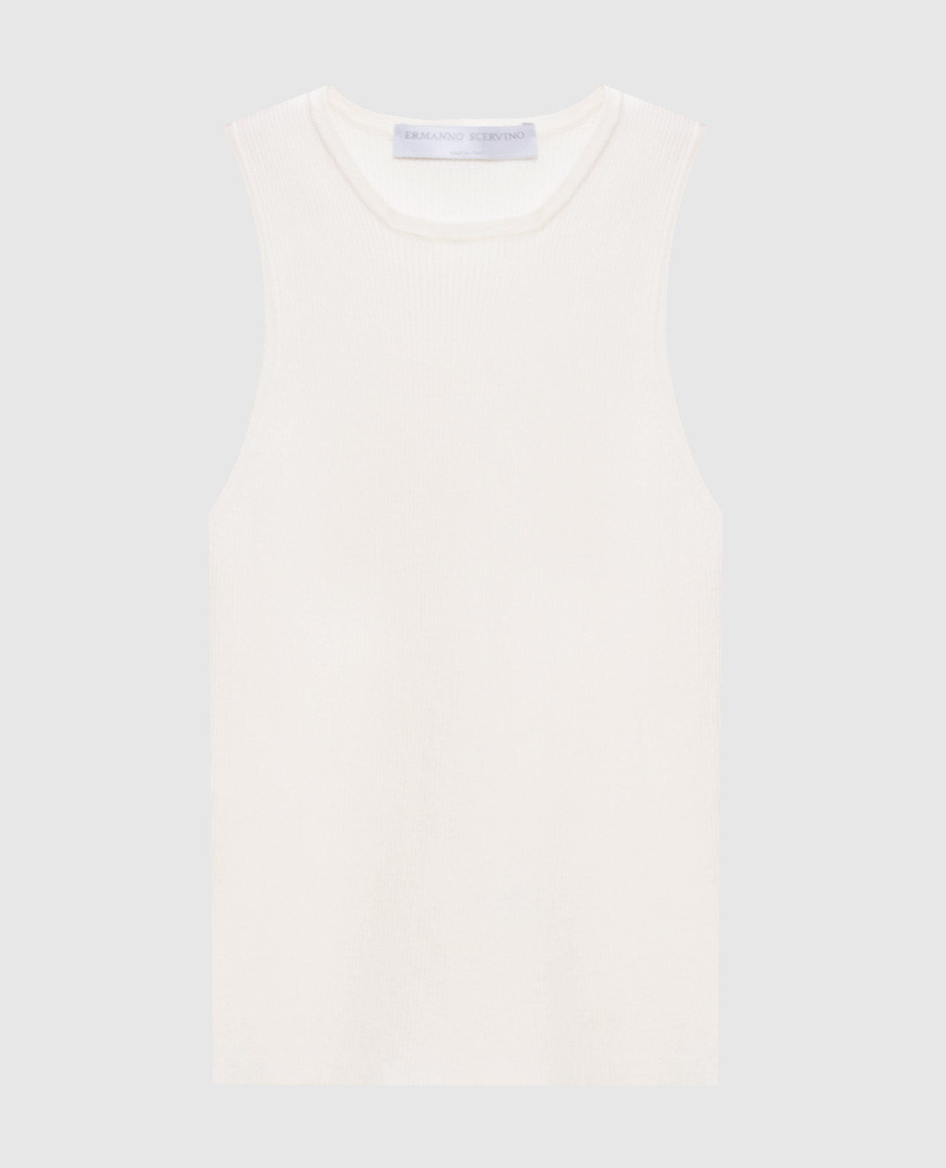 White ribbed top Ermanno Scervino