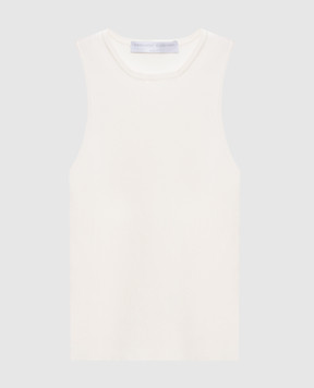 Ermanno Scervino White ribbed top D485L327HVT