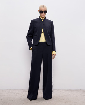 Jil Sander Blue wool pants J01KA0198J40002