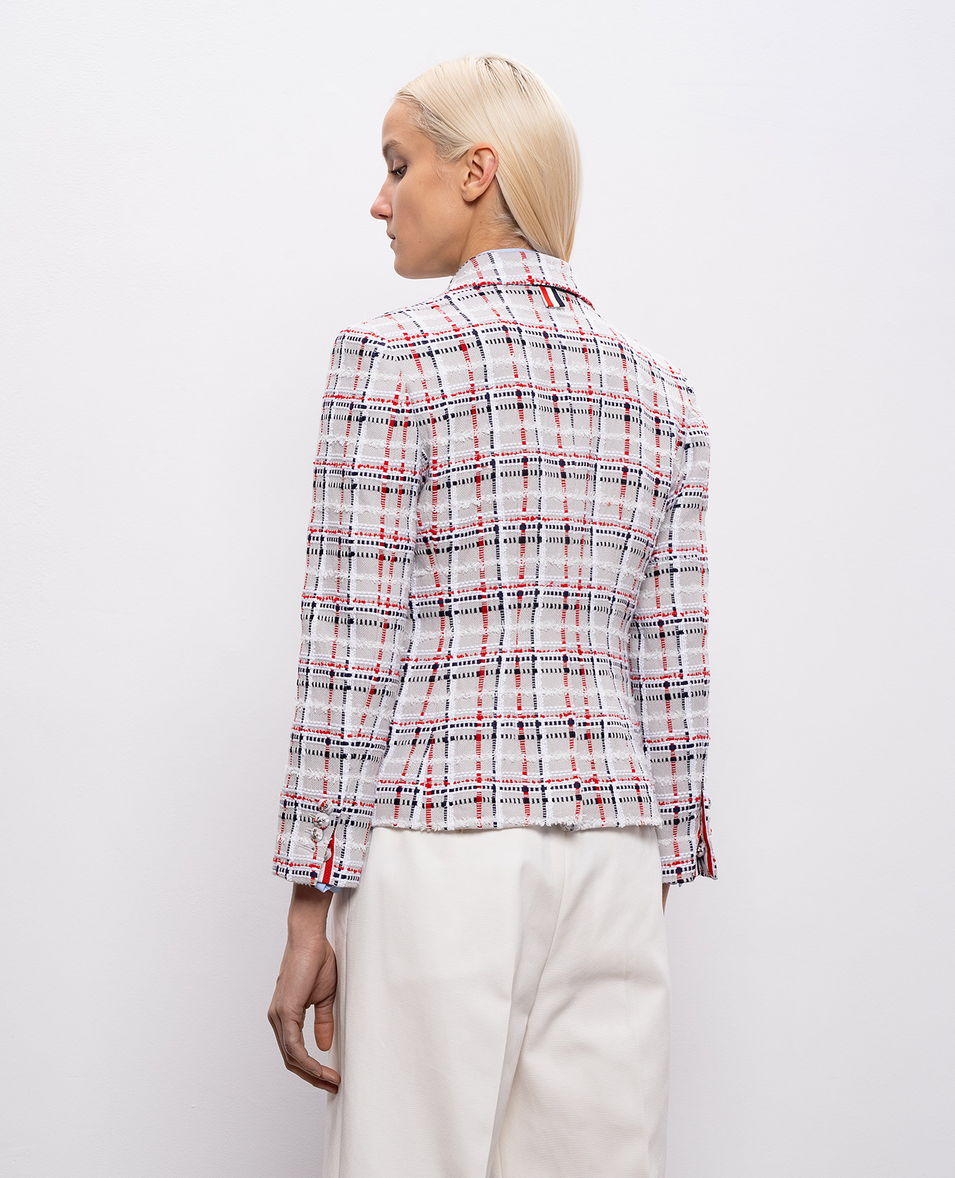 Gray tweed jacket with wool Thom Browne 4