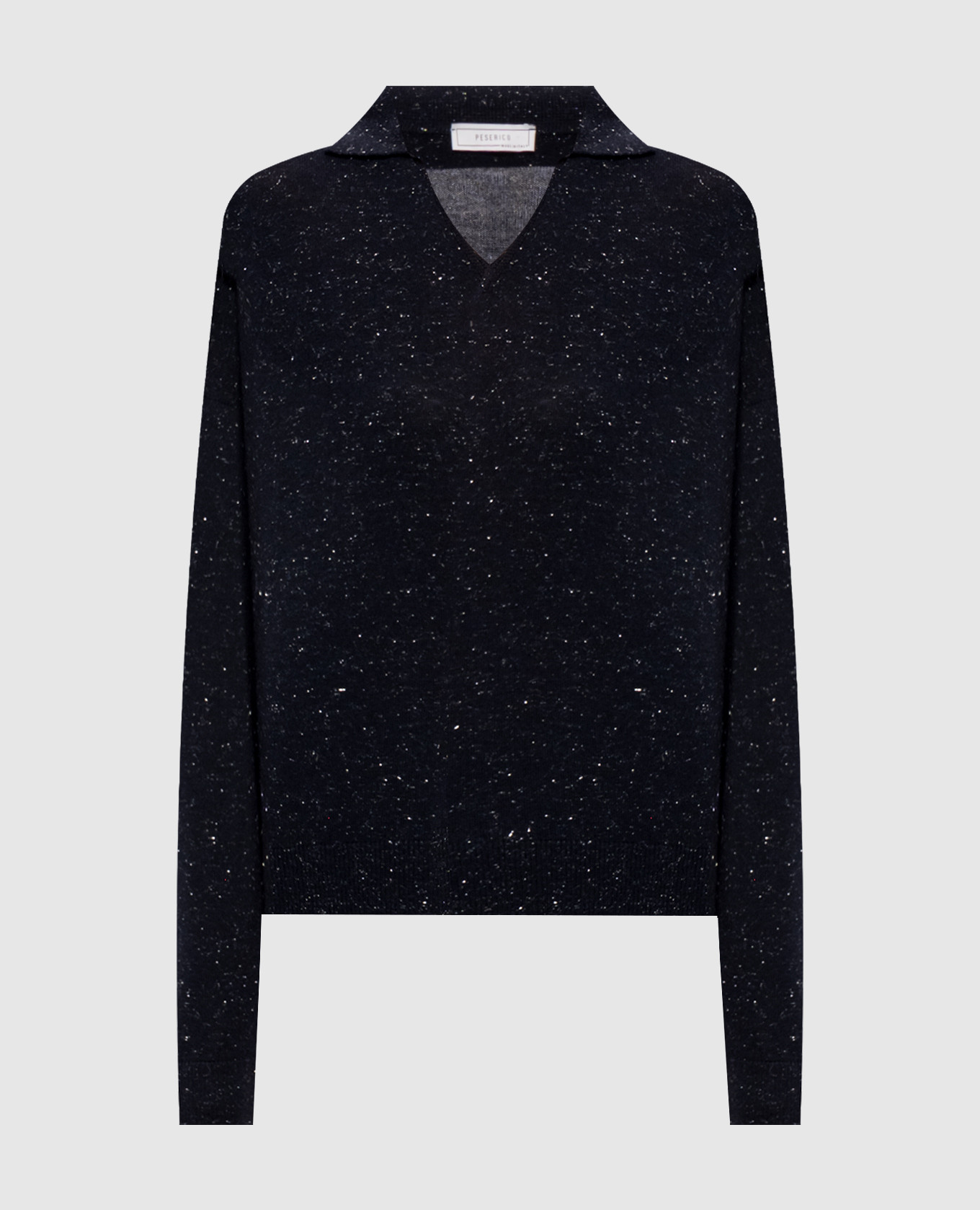 Navy blue pullover with lurex
