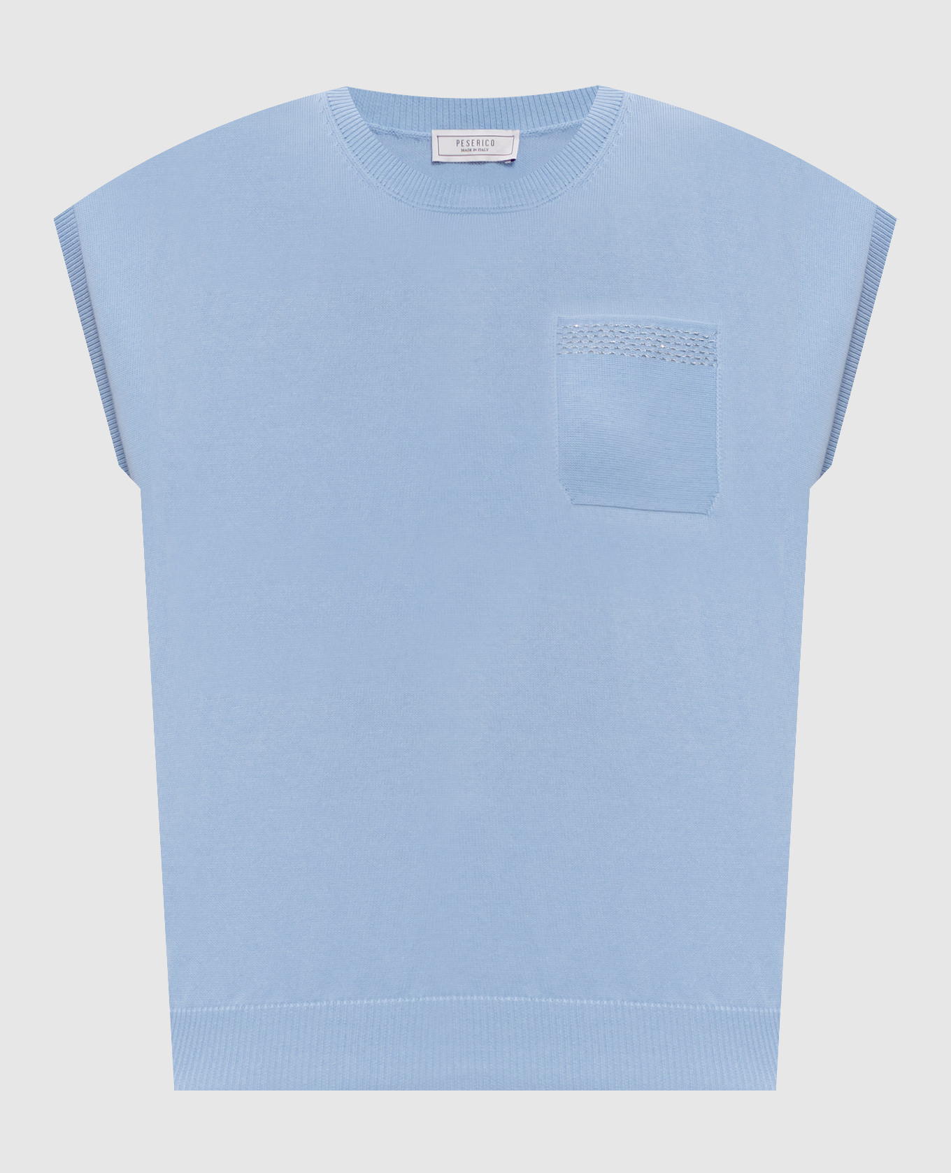 

Blue top with monil chain Peserico, Light blue