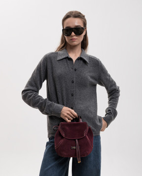 Gianni Chiarini Violette burgundy suede backpack BS12238CMPL