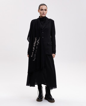 Y`S Yamamoto Black skirt with wool YVS01829