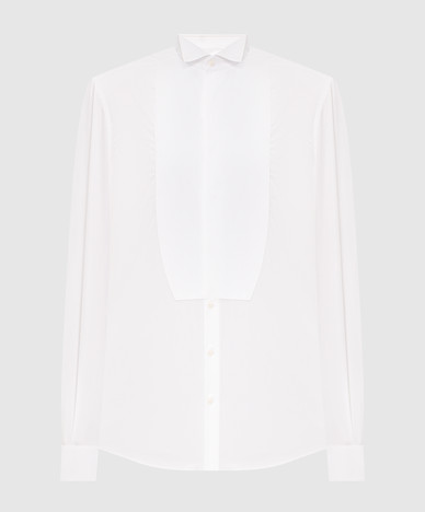 Chemise blanche dorée