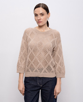 Peserico Brown sequined jumper S99130F0509110