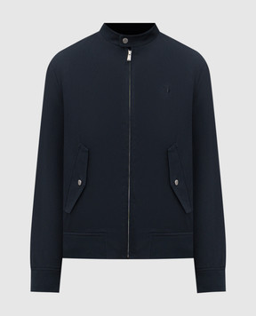 Trussardi Blue jacket with embroidered emblem R027M000051NMC408T49