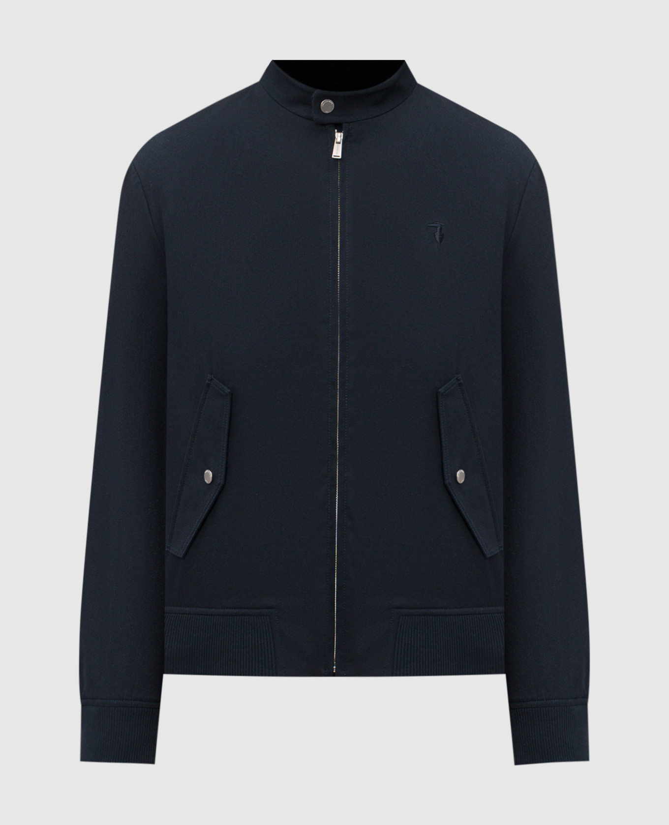 

Blue jacket with embroidered emblem Trussardi