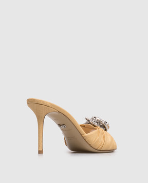 Mach&Mach Beige Galaxy mules with crystals S086485LIN