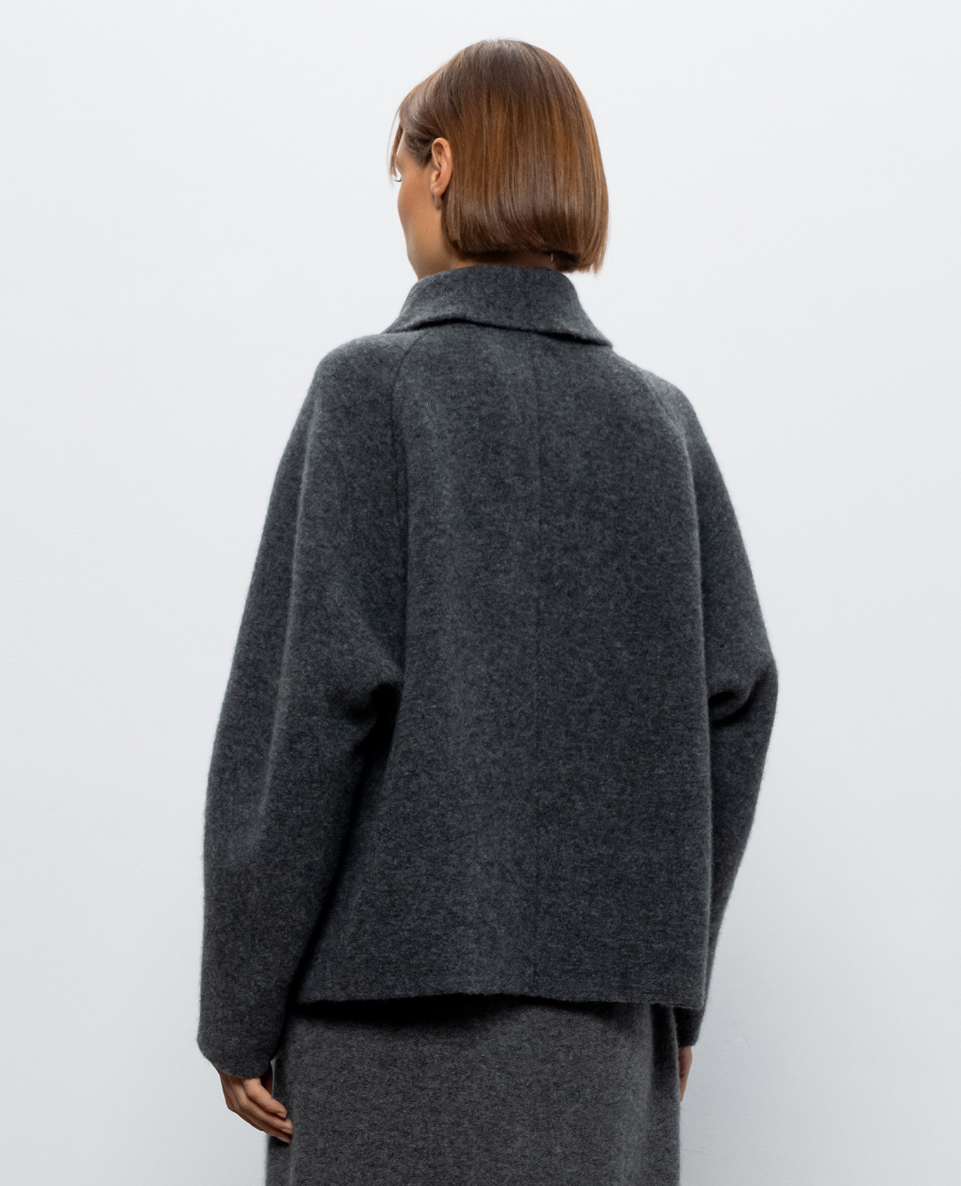 Gray cropped coat BOBOUTIC 4