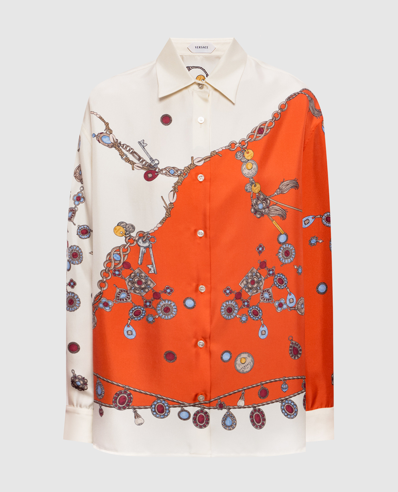 Printed silk blouse