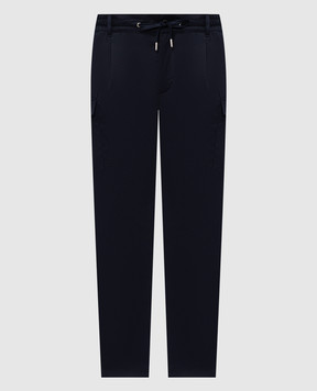 Bilancioni Blue cotton cargo pants BE26P1DR2ST