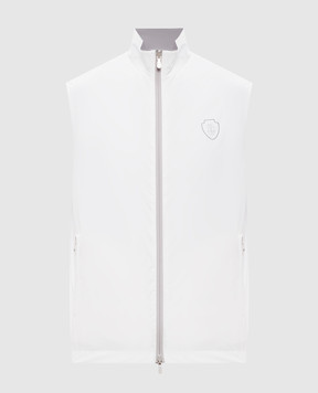 Brunello Cucinelli Reversible vest with embroidered emblem MM49A7460F