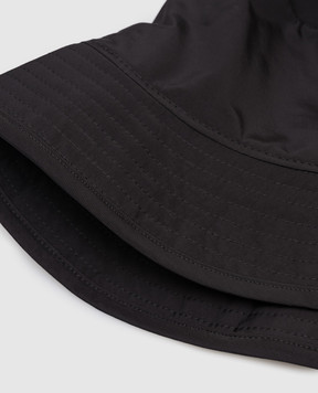 C.P. Company Black panama hat with patch MAC046A110545A