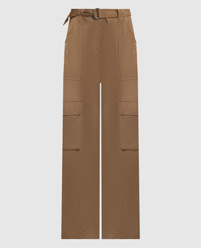 Simkhai Brown cargo pants with belt 1264136SS