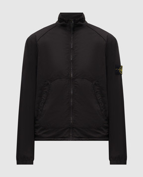 Stone Island Black jacket with logo patch L1S156100044S0003