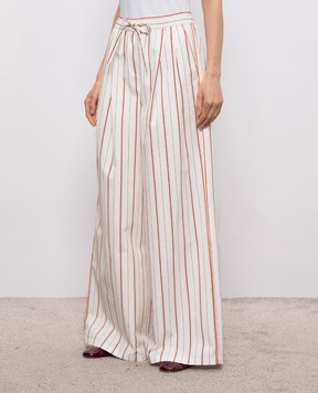Dolce&Gabbana White striped pants FTDJETFR51T