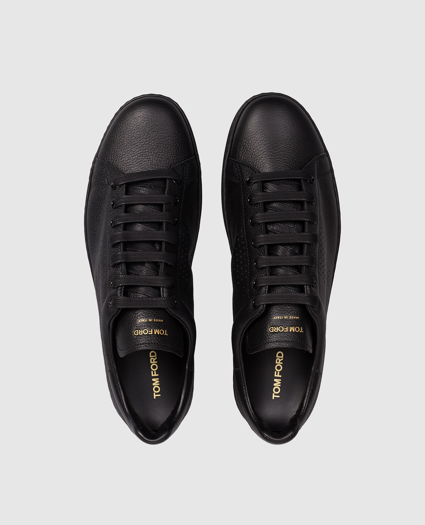 Black leather Warwick sneakers Tom Ford 4