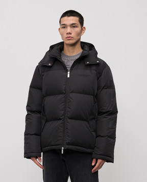 Off-White Black down jacket with logo 44MED066F5F001