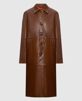 Max & Co Brown leather coat DOPPIA MCODOPPIA