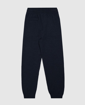 Dolce&Gabbana Children's blue wool and cashmere joggers L4KP13JDVGS814
