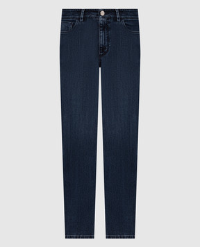Stefano Ricci Blue jeans with monogram embroidery M8T63B2110TBRKL