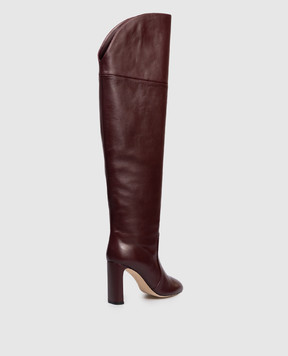 Stuart Weitzman Burgundy leather over the knee boots BABETTE SM453