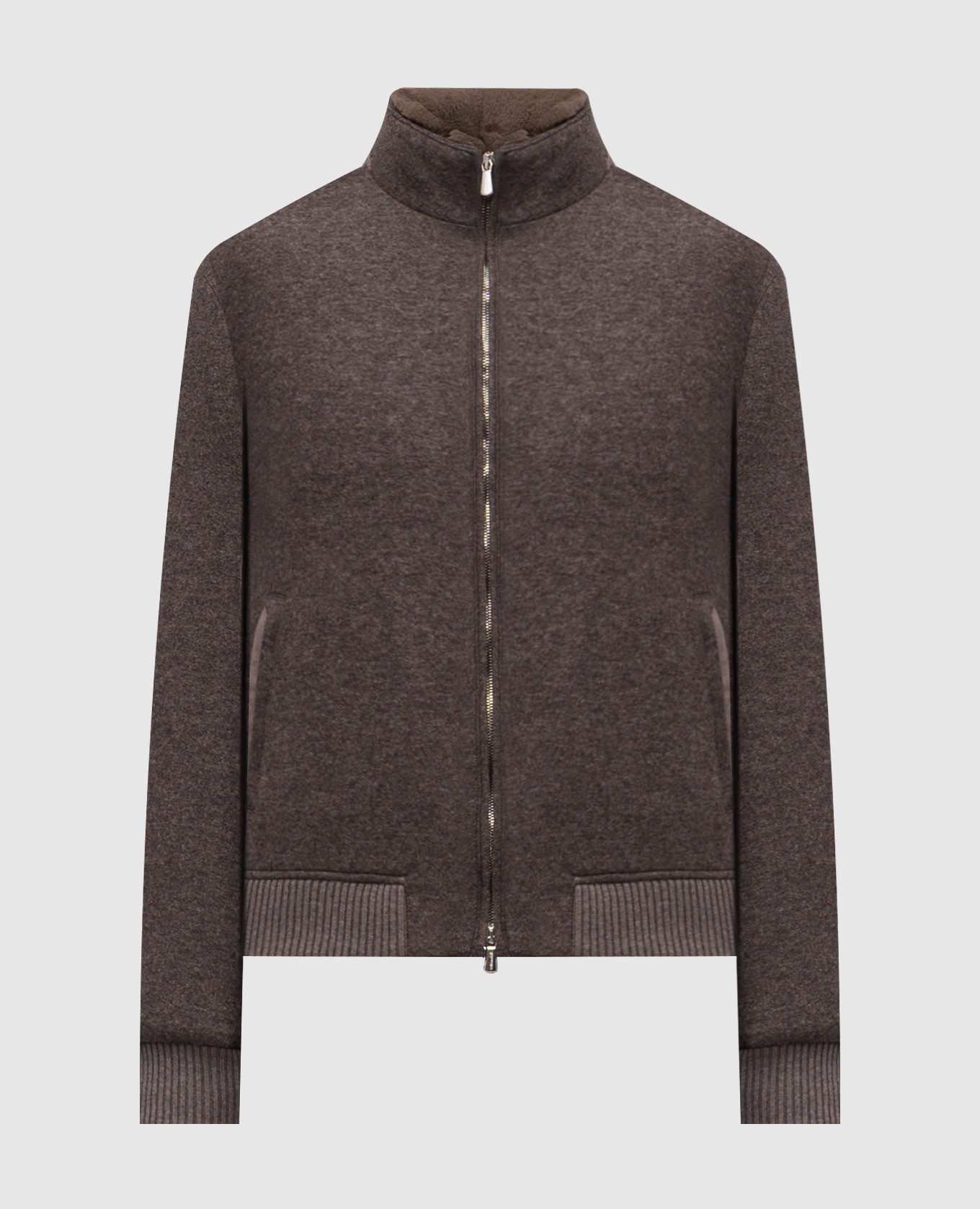 

Brown cashmere jacket Enrico Mandelli