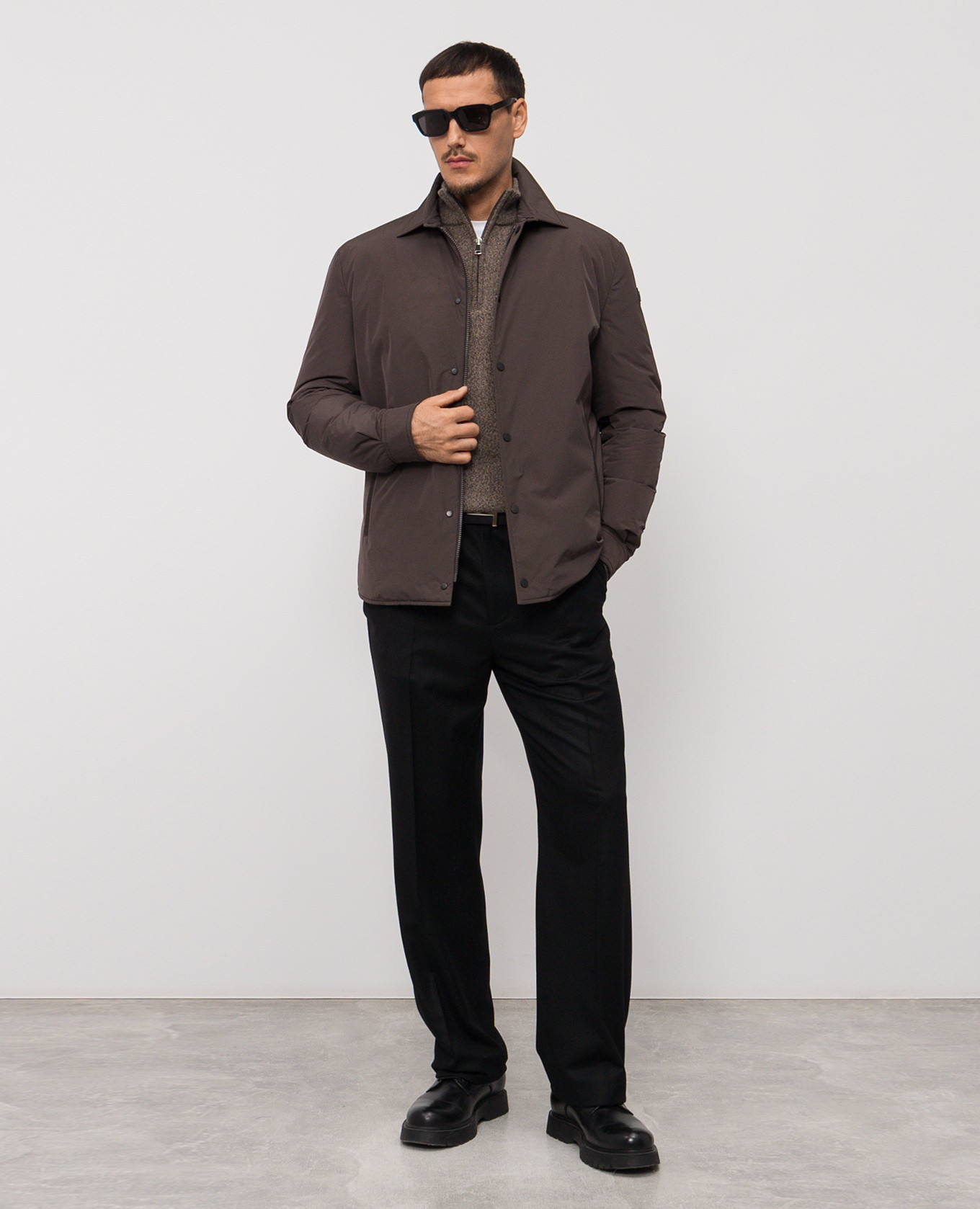 Black wool trousers with logo Moncler 2