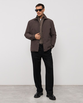 Moncler Black wool trousers with logo K20912A0004354272