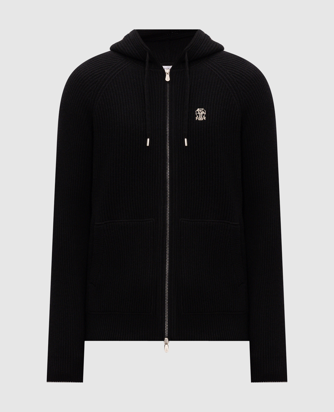 Black sports jacket with embroidered emblem
