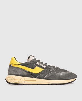 AUTRY Grey REELWIND combination sneakers WWLMGQ06