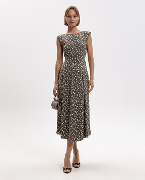 Max & Co VIRGOLA green midi dress with print MCOVIRGOLA