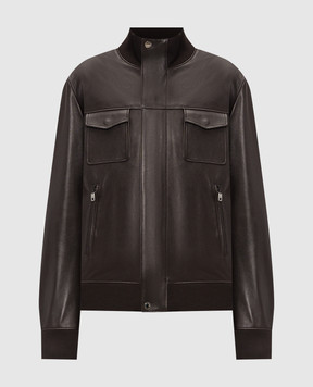 Dolce&Gabbana Brown leather jacket G9CHULHUL18