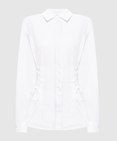 White shirt with laces
