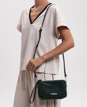 Gianni Chiarini Nora green suede crossbody bag BS10224CMPL