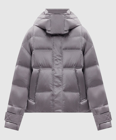 Gray down jacket