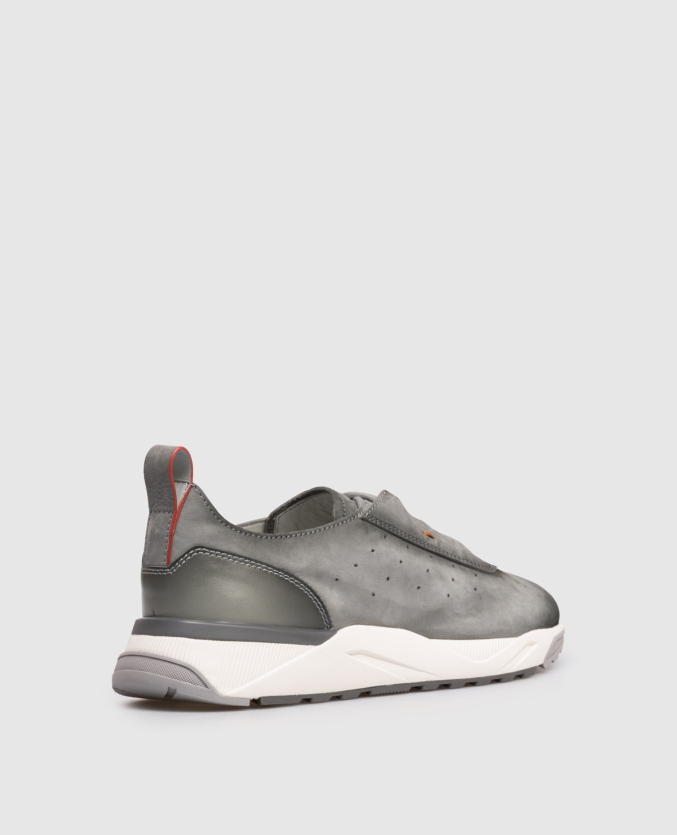 

Gray nubuck sneakers Santoni, Grey
