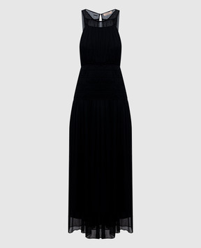Twinset Black maxi dress with drape 261TT2041