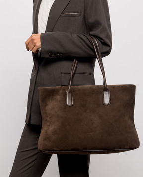 Marsell Dipona brown suede tote bag MB0501P024