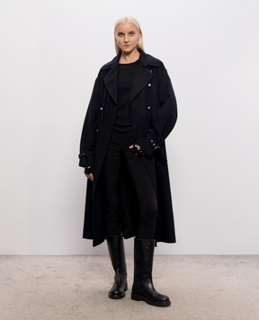 Ann Demeulemeester Black ribbed long sleeve B0014242FA659