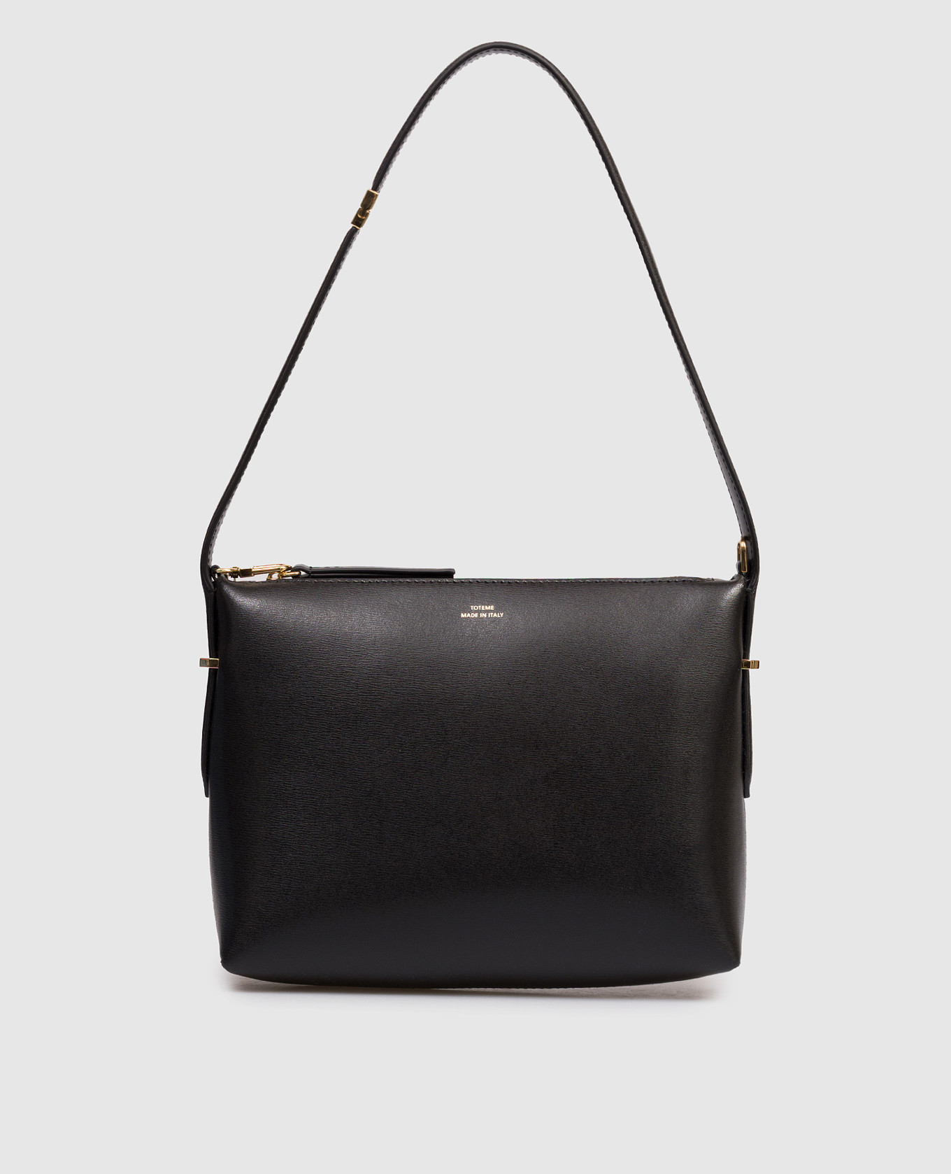 

Black Bevel leather bag with logo print Toteme