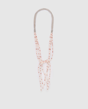 Peserico Pink necklace with monil chain A35506C0CC779