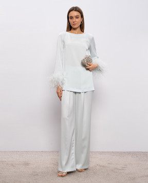 Twinset Blue straight-leg pants 261TP2391