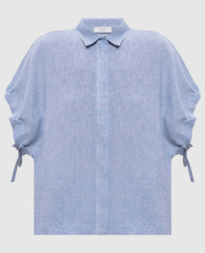 Peserico Blue linen shirt S06448D02600
