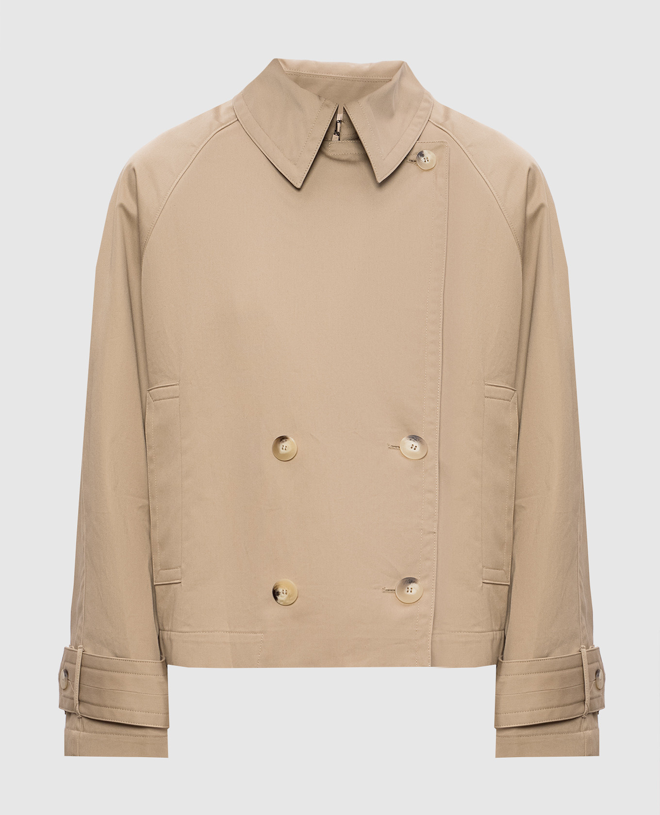 Beige cropped trench coat Zago