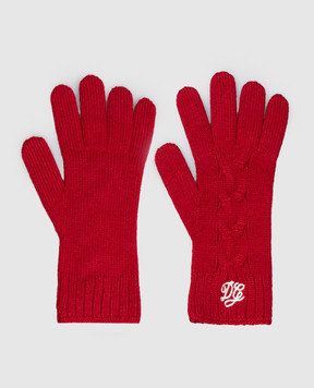 Dolce&Gabbana Children's red wool gloves LBKHH0JDVH8