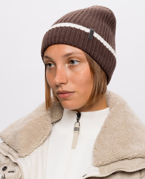 Brunello Cucinelli Brown cashmere hat M12504979