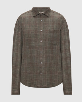 Agnona Green checkered shirt TD12U2YQ1052