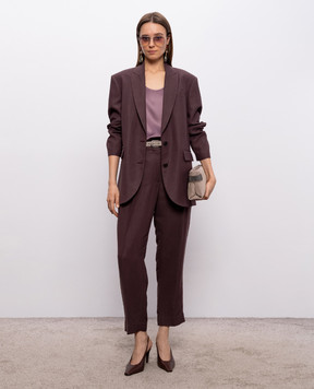 Brunello Cucinelli Purple silk top M0C59DZ300